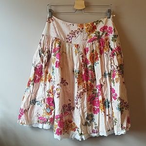 Floral Skirt with Pockets